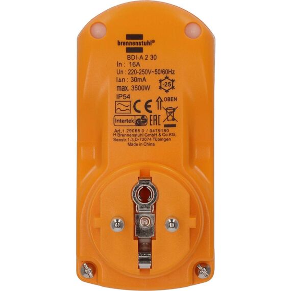 Brennenstuhl Personal protection adapter BDI-A 2 30 IP54 1290660