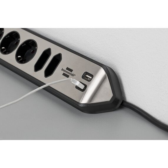 Brennenstuhl 1153590610 / 2 m / 6 AC outlet(s) / Indoor / 3.1 V /