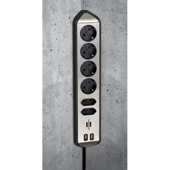 Brennenstuhl 1153590610 / 2 m / 6 AC outlet(s) / Indoor / 3.1 V /