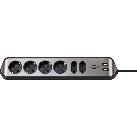 Brennenstuhl 1153590610 / 2 m / 6 AC outlet(s) / Indoor / 3.1 V /