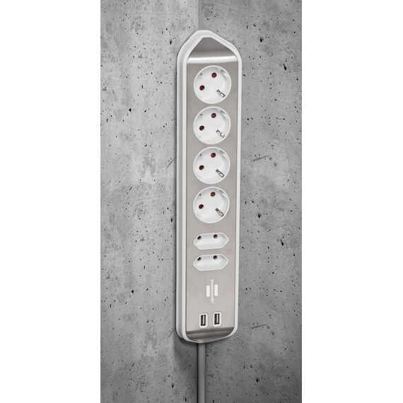 Brennenstuhl 1153590620 / 2 m / 6 AC outlet(s) / Indoor / 3.1 V /