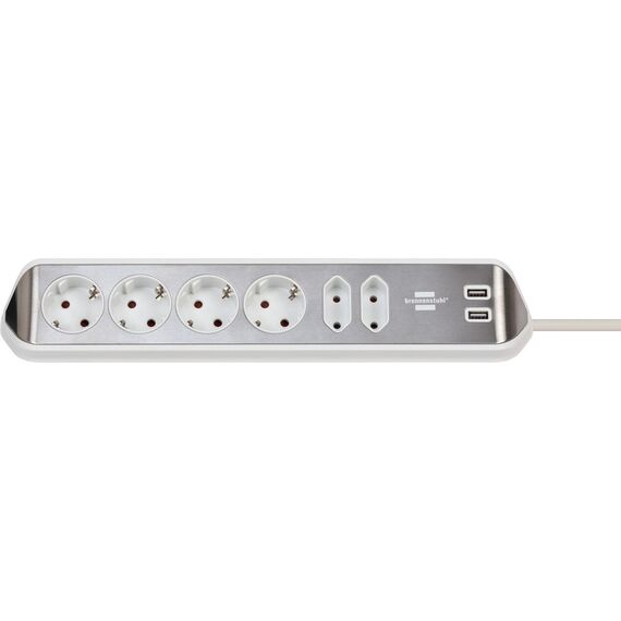 Brennenstuhl 1153590620 / 2 m / 6 AC outlet(s) / Indoor / 3.1 V /