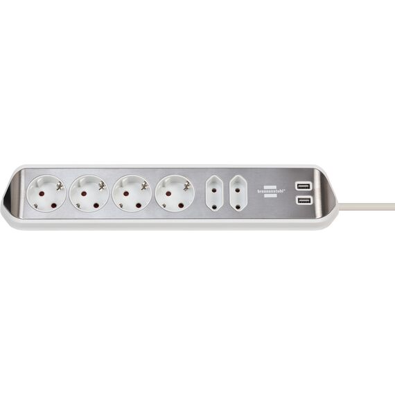 Brennenstuhl 1153590620 / 2 m / 6 AC outlet(s) / Indoor / 3.1 V /