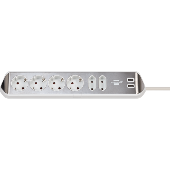Brennenstuhl 1153590620 / 2 m / 6 AC outlet(s) / Indoor / 3.1 V /