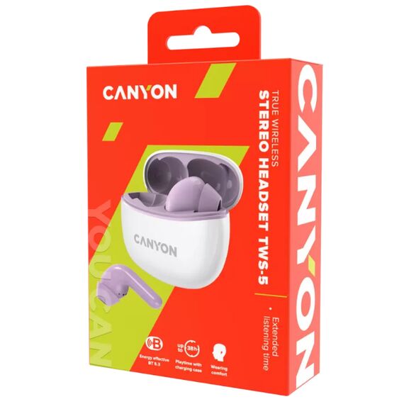 Canyon TWS-5 / Headset / Wireless / Calls/Music/Spor | CNS-TWS5PU