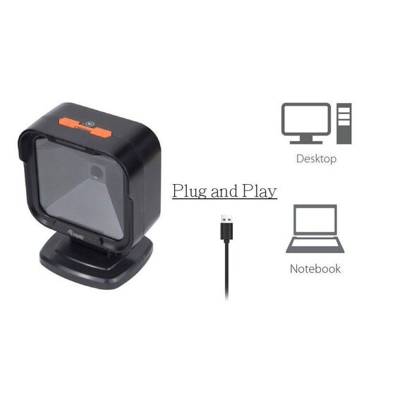 Equip USB 2D Omnidirectional Desktop Barcode Scanner, 1MP