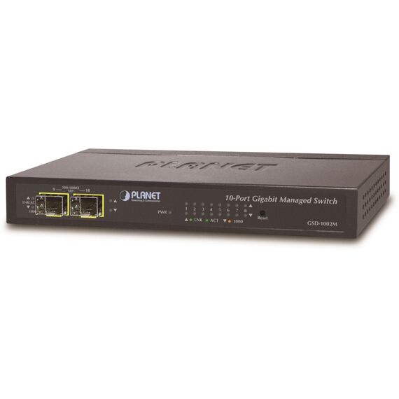 PLANET GSD-1002M - Switch - Managed - 8 x 10/100/1000 + 2 x Fast