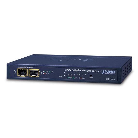 PLANET GSD-1002M - Switch - Managed - 8 x 10/100/1000 + 2 x Fast