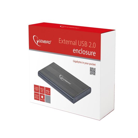 Gembird EE2-U2S-5 - Storage enclosure - 2.5" - SATA 3Gb/s - USB 2