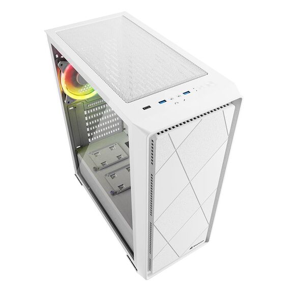 Sharkoon VS8 RGB / Midi Tower / PC / White / 120  | 4044951039098