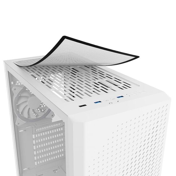 Sharkoon VS9 RGB / Midi Tower / PC / White / 3x 1 | 4044951039128