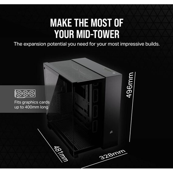 CORSAIR 6500X Mid tower ATX windowed side panel CC9011257WW