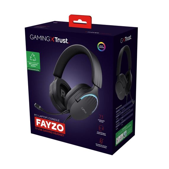 Trust GXT 490 FAYZO over-ear 7.1 USB-gamingheadset. / Hea | 24900