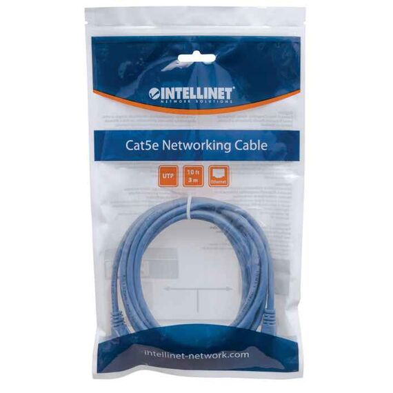Intellinet Network Patch Cable, Cat5e, 3m, Blue, CCA, U/ | 319775