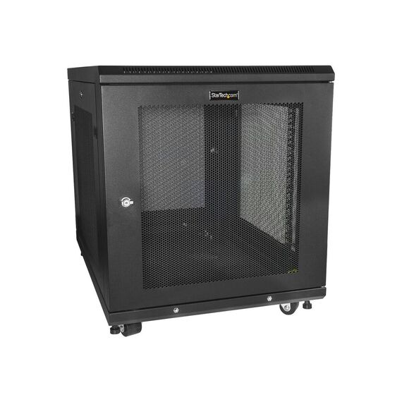 StarTech.com 12U Server Rack Cabinet, 4-Post Adjustab | RK1233BKM