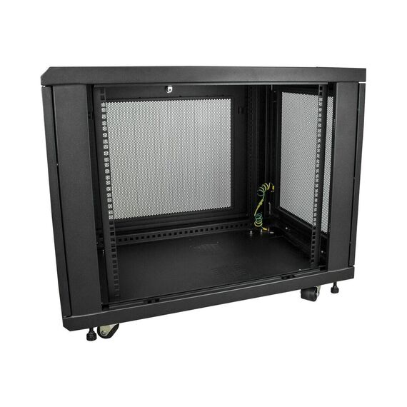 StarTech.com 12U Server Rack Cabinet, 4-Post Adjustab | RK1233BKM