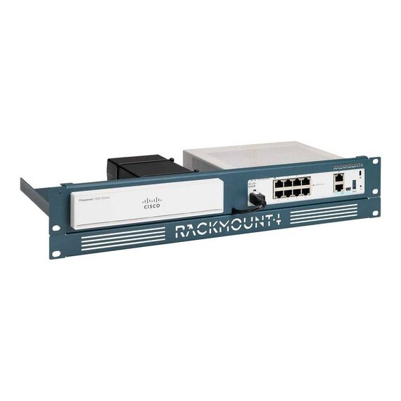Rackmount.IT RM-CI-T8 - Rack mounting kit - jet black, RAL 9005 -