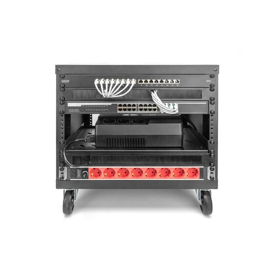 Digitus - Rack cabinet - black, RAL 9005 - 8U - 19" | DN-48000