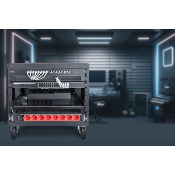 Digitus - Rack cabinet - black, RAL 9005 - 8U - 19" | DN-48000