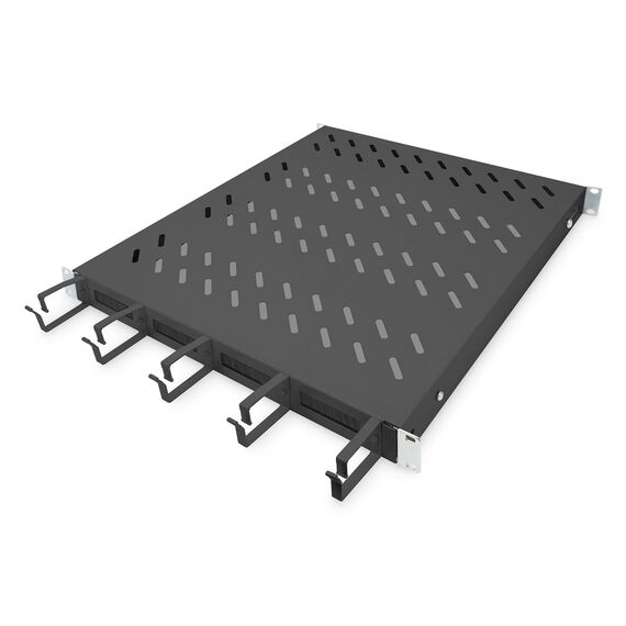 Digitus DN-97683 - Rack shelf - fixed - black, RAL 9005 - 1U - 19