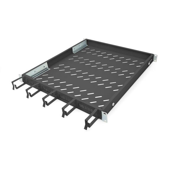 Digitus DN-97683 - Rack shelf - fixed - black, RAL 9005 - 1U - 19