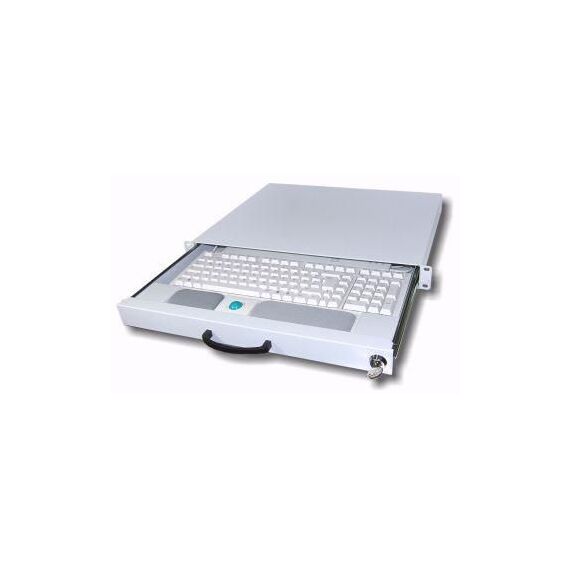 Aixcase - Rack keyboard shelf - beige - 1U - 19" | AIX-19K1U-W