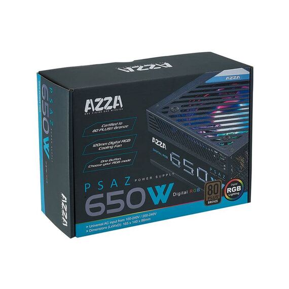 AZZA Netzteil 650w PSAZ 120mm black 80+ Bronze retail PSAZ650B