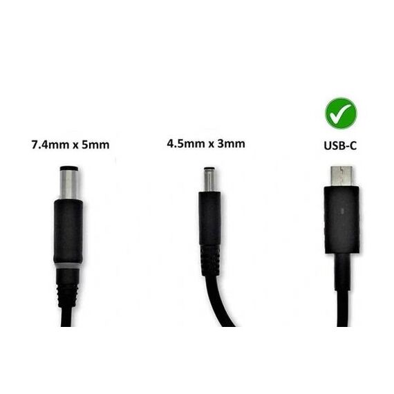 Dell USBC power adapter AC 65 Watt for Latitude 5330, 450ALJL