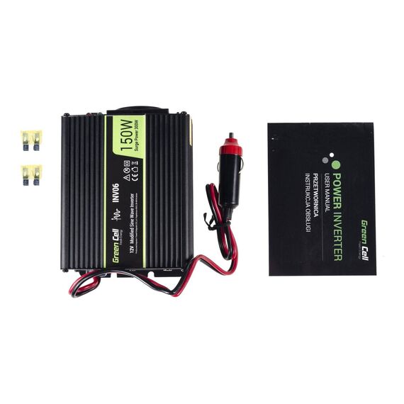 Green Cell - DC to AC power inverter - 12 V - 150 Watt -  | INV06