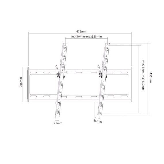 Sunne 37-70-ET - Mounting kit (wall mount) - for LCD TV - steel -