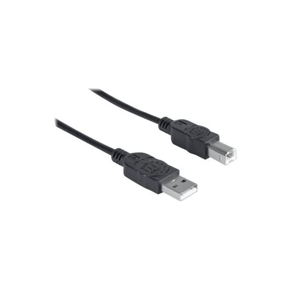 Manhattan USB-A to USB-B Cable, 1.8m, Male to Male, Blac | 333368