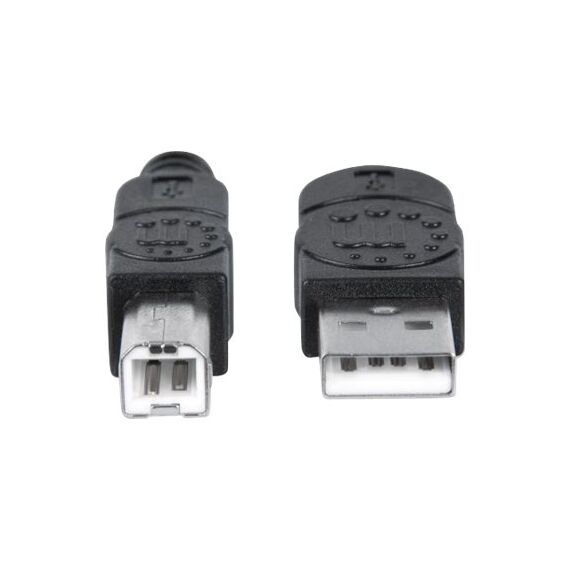 Manhattan USB-A to USB-B Cable, 1.8m, Male to Male, Blac | 333368