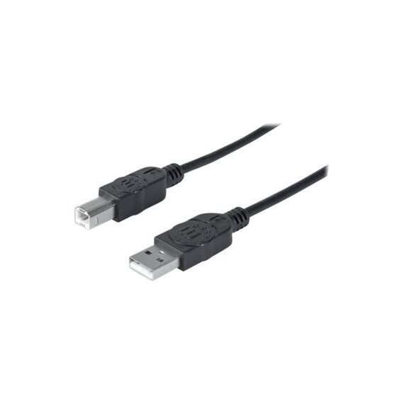 Manhattan USB-A to USB-B Cable, 1.8m, Male to Male, Blac | 333368