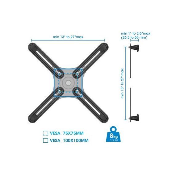 Manhattan - Mounting component (VESA adapter mount) - fo | 461870