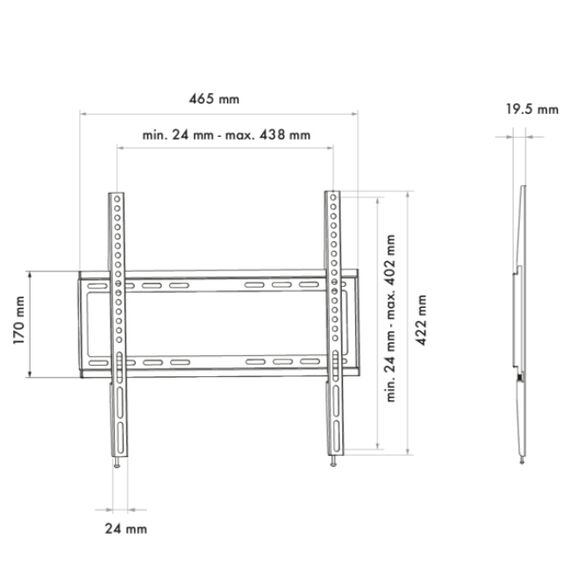 Schwaiger FIXED 2 - Bracket for flat panel - screen | LWHF5535513
