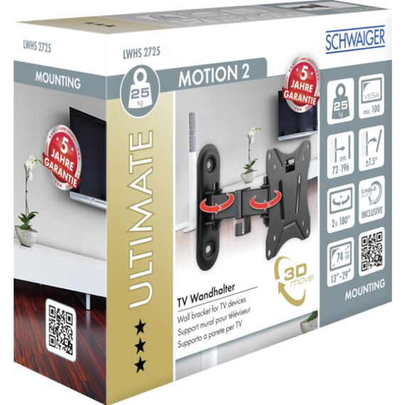 Schwaiger MOTION 2 - Bracket for flat panel - alumi | LWHS2725513