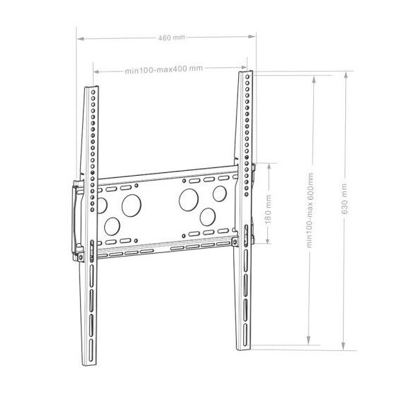 HAGOR WH 50 F-HD - Bracket - for flat panel - lockable - b | 1790