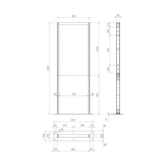 HAGOR OM55N-D - Stand - for flat panel - black - screen si | 1918