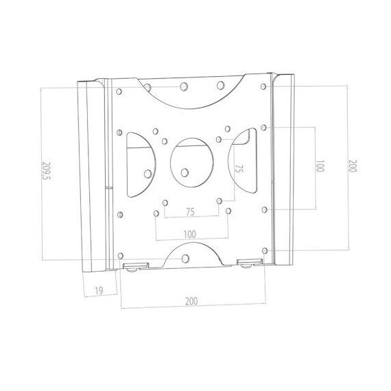 HAGOR BL Fixed 200 - Mounting kit (wall mount) - for LCD d | 8412