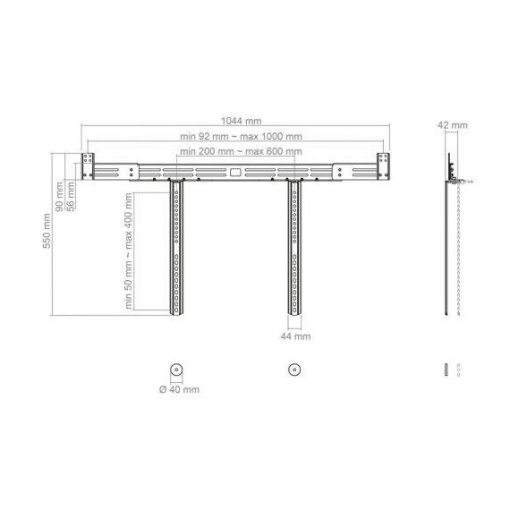 HAGOR LS-1 - Mounting kit (extendable soundbar mount) - fo | 8900