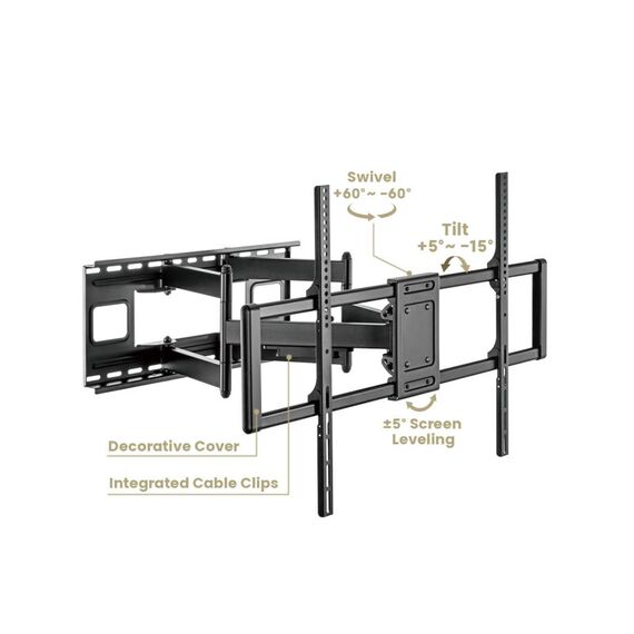 Equip 60-120" Heavy-Duty Full Motion TV Mount Bracket 650343