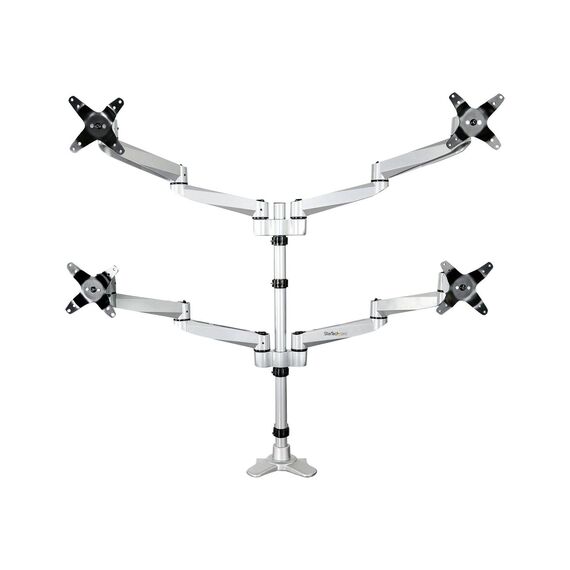 StarTech.com Desk Mount Quad Monitor Arm, Premium Art | ARMQUADPS