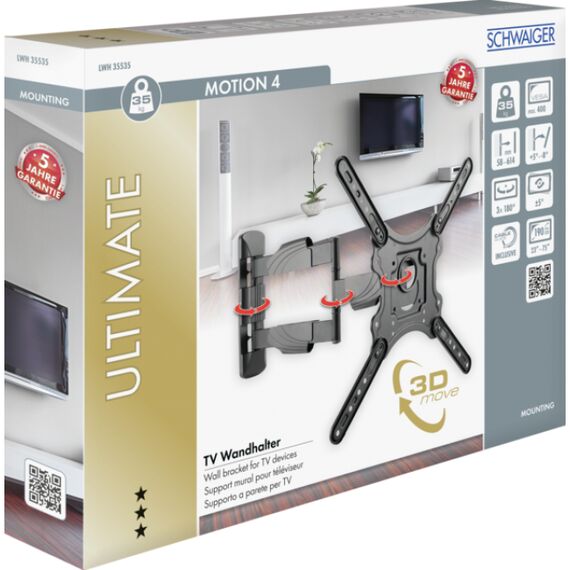 Schwaiger MOTION 4 - Bracket for flat panel - alumi | LWH35535513
