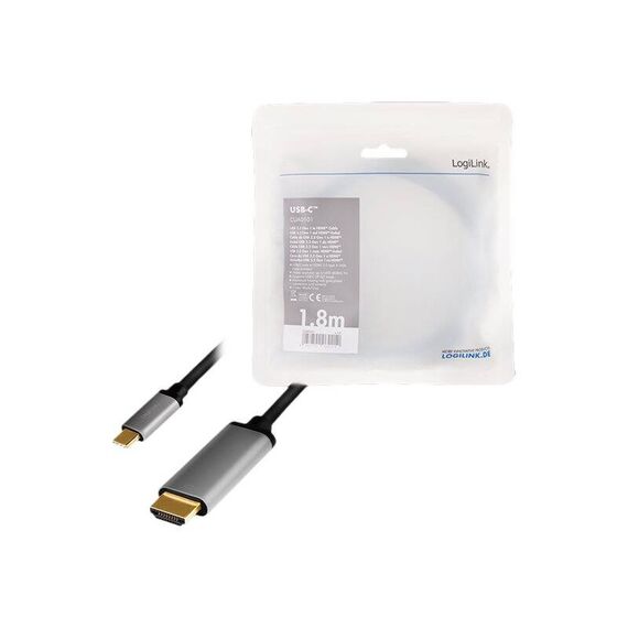 LogiLink - Adapter cable - HDMI male to USB-C male - 1. | CUA0101