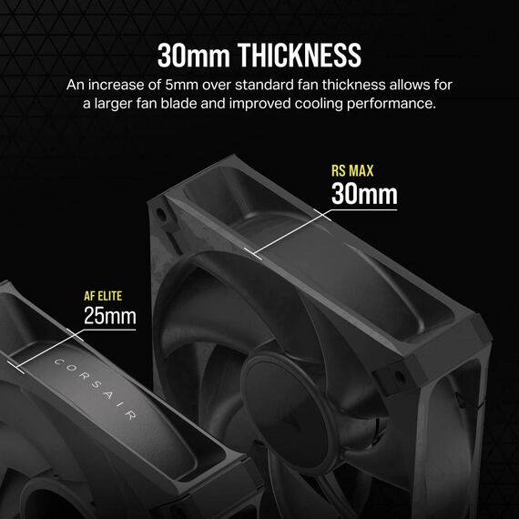 Corsair Case Acc Fan RS120 MAX PWM 1x12cm black CO9050170WW