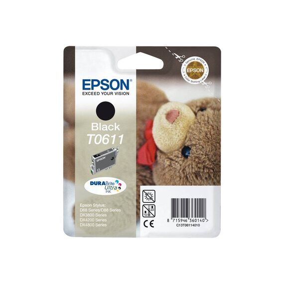 Epson T0611 8 ml black original blister ink C13T06114010