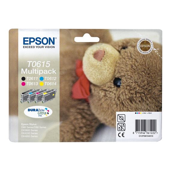 Epson T0615 multipack 4pack 32 ml black, yellow, C13T06154010
