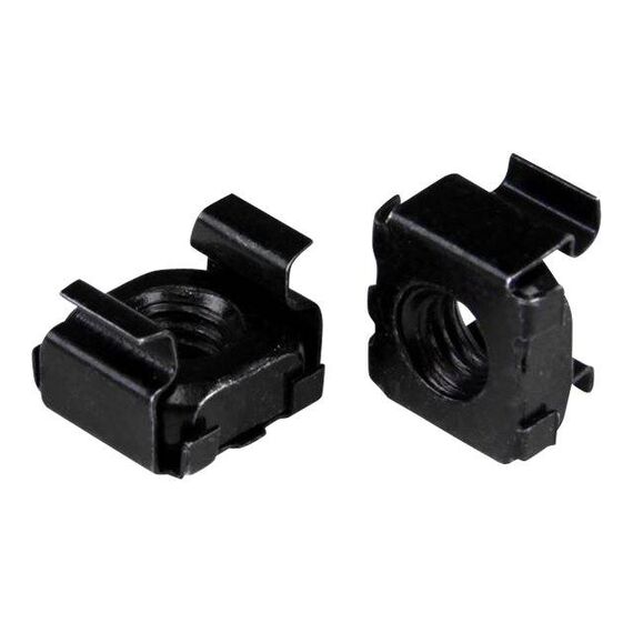 StarTech.com M6 Cage Nuts 50 Pack, Black M6 CABCAGENUT6B