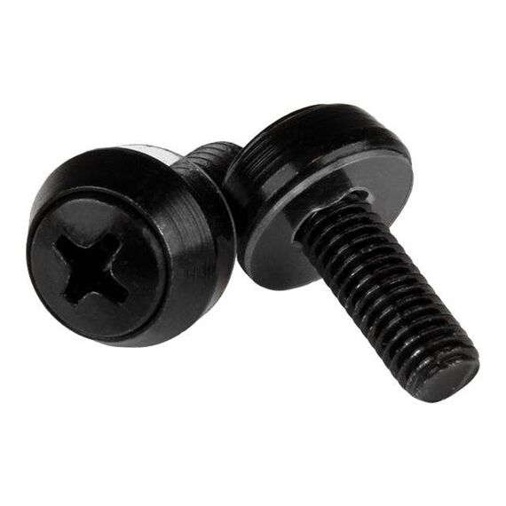 StarTech.com M6 x 12mm Screws 50 Pack, Black M6 CABSCREWSM6B