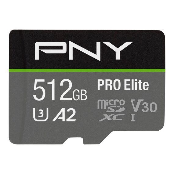 PNY PRO Elite - Flash memory card (microSD | P-SDUX512U3100PRO-GE